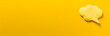 Speech bubble web banner. Speech bubble isolated on yellow background with copy space.