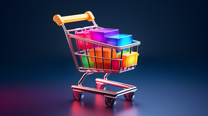 Poster - Shopping Cart icon 3d