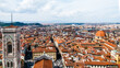Florence, Italy - May 15 2013: The panorama view of Florence from the top of the Cathedral of Santa Maria del Fiore