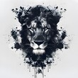 lion head portrait. Generative AI