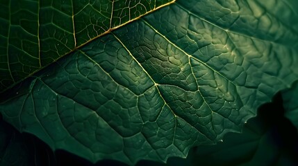 Wall Mural - Macro texture background of star gooseberry leaf. For Design, Background, Cover, Poster, Banner, PPT, KV design, Wallpaper