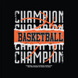Basketball vector illustration and typography, perfect for t-shirts, hoodies, prints etc.