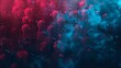 Wallpaper, abstract background, social media background with icons of a lot of people, in the style of dark red and light azure hyper realistic 