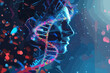 Personalized medicine concept with DNA helix, genetic testing, and targeted therapies illustration