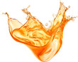 orange juice splashing isolated on white or transparent background,transparency