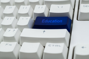 Wall Mural - Modern keyboard with education button