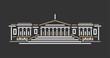 Asiatic Society Library vector illustration icon.