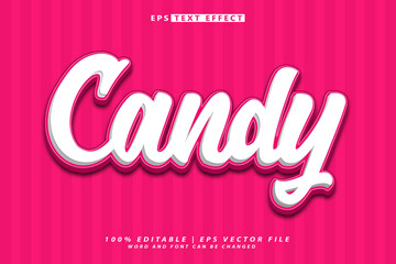 Wall Mural - candy editable 3d text effect graphic style