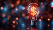 © MAY - Business and Strategy: A 3D vector illustration of a lightbulb with a dollar sign filament