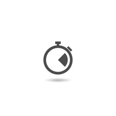 Wall Mural - Stopwatch Icon logo with shadow