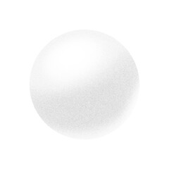 Poster - Grainy gradient sphere with noise effect. Vector stipple planet with shadow like spray isolated on white background. Halftone abstract 3d dusty ball. Vintage grunge graphic circle.