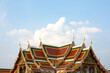 Roof Of Thai Temple With Blue Sky And Cloud