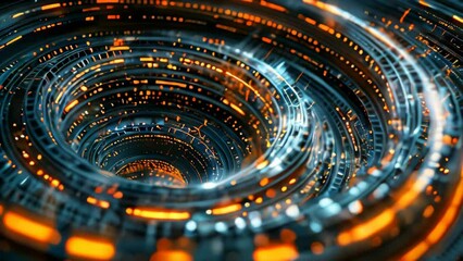 Poster - Abstract technology and data circle background