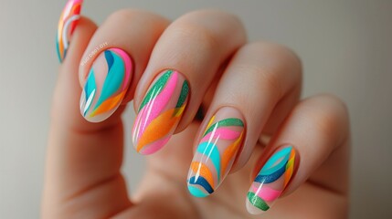 Colorful Summer Nail Designs: Stylish Artwork for Short Nails, Perfect for the Season