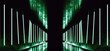 Neon Sci Fi Futuristic Neon Fluorescent  Tube Lights Glowing Cyber Tunnel Corridor Grunge Glossy Concrete Cement Room Studio Showcase Laser Electric Dark Background 3D Rendering