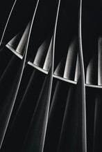 Fine Art Close Up Black And White Of Airplane Engine Fan Blades