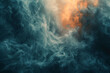 Abstract smoke and water creating feeling of disaster, natural catastrophe wallpaper background