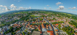 Fototapeta Na sufit - Die Stadt Plattling im Gäuboden in der niederbayerischen Region Donau-Wald im Luftbild