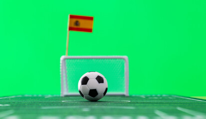 Sticker - Soccer ball with Spanish flag