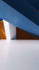 Poster - abstract geometric interior structure, 3d rendering.