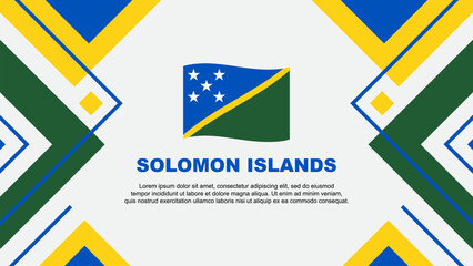 Solomon Islands Flag Abstract Background Design Template. Solomon Islands Independence Day Banner Wallpaper Vector Illustration. Solomon Islands Illustration