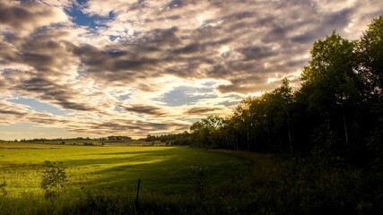 Landscape view with an early morning sun at Emily Provincial Park, Ontario, Canada