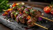 Beef satay with delicious ingredient 