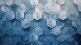 A seamless pattern of blue hexagonal geometric shapes, creating a textured and modern abstract background.
