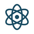 © db - Atom on white background. Isolated illustration.