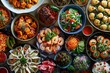 AI generated illustration of global colourful cuisine