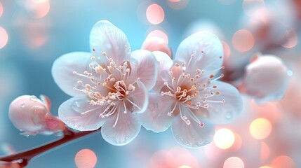 Poster - a flower that is sitting in front of some bokeh