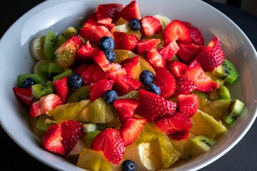 Closeup of fruity salad