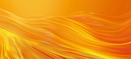 Wall Mural - yellow orange stripes lines waves curves abstract background. generative ai