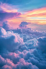 Poster - A serene view of the sky and clouds from above. Perfect for travel and aviation themes