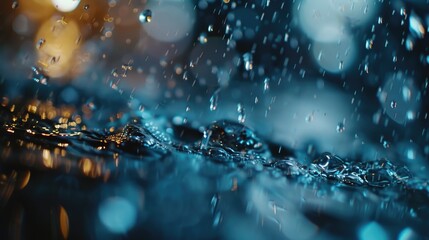 Poster - Close up view of a wet surface of water, perfect for backgrounds and textures