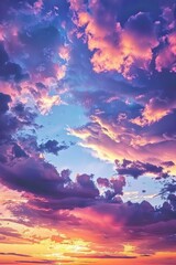 Poster - Beautiful sky with clouds reflecting on water, ideal for nature and landscape designs