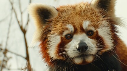 Aufkleber - Close up of a red panda's face, suitable for nature and wildlife themes