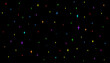 Colorful stars sparkles on black background. Starry night sky
