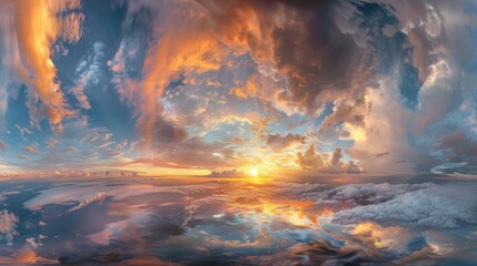 Poster - Beautiful sunset over the ocean, perfect for travel or nature concepts