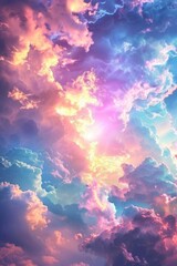 Aufkleber - A picture of a sky with some clouds. Suitable for various design projects