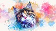 watercolor painting of Animal Friends seamless pattern