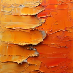 Wall Mural - Colorful orange strokes on a orange background
