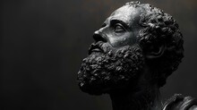 Absolut Black Beard Greek Statue