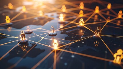 Global Business Connections.. Corporate networking. Concept of networking in a corporation.