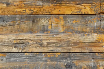 Poster - Close-up of weathered wooden wall with peeling paint. Ideal for background or texture use