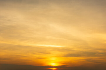Wall Mural - beautiful sunset sky with clouds