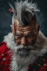 Poster - Close up of a person with a beard. Suitable for lifestyle and grooming concepts