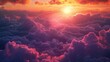A beautiful sunset scene with clouds in the sky. Perfect for various design projects