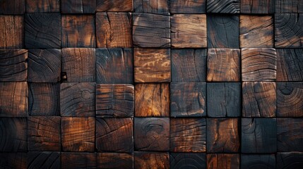 Poster - Detailed view of a wooden wall, suitable for background use