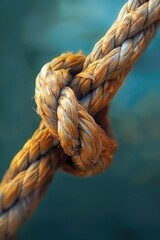 Poster - Detailed view of a knot on a rope, suitable for various concepts and designs